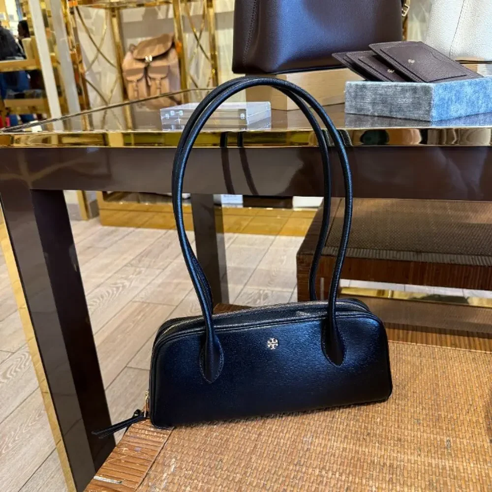 Tory Burch Rory Textured Box Satchel 184782 $400 Black
